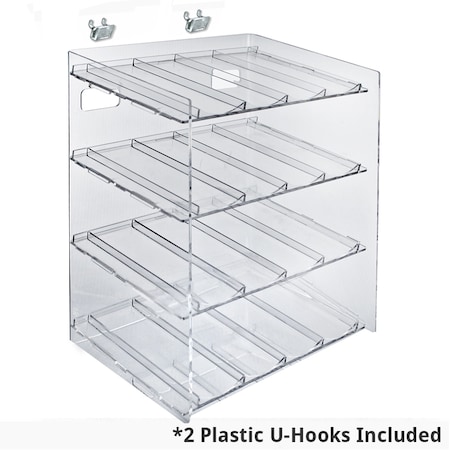 Azar Displays 4 Tier 16 Comp. Cosmetic Nail Polish Display 12"W x 8.5"D x 18.5"H 222484